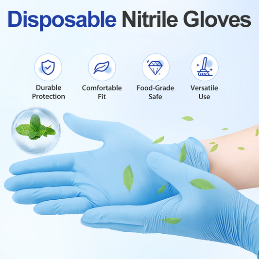 Prevents cuts to the hands, nitrile material is durable and resistant to damage, and can be washed and reused. 100 pieces are sufficient for several years and are suitable for all household tasks.