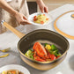 30 cm titanium alloy flat-bottomed pan, wok, non-stick pan, three-in-one