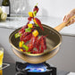 30 cm titanium alloy flat-bottomed pan, wok, non-stick pan, three-in-one