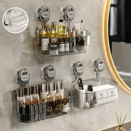✨Hot Sale-50% OFF✨No-Drill Bathroom Suction Storage Box – Large Capacity & Strong Load-Bearing