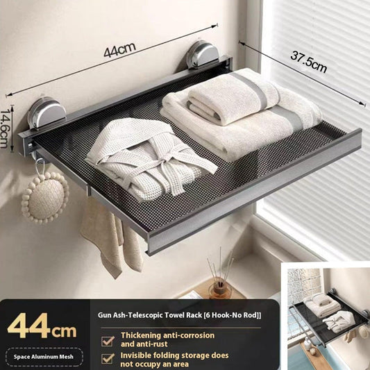 Suction Cup Telescopic Punch-Free Towel Shelf