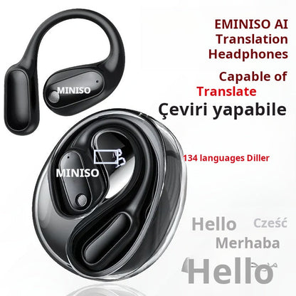 🌐 Fones de Ouvido Tradutor Ki – Tradução em Tempo Real em 134 Idiomas com App 🗣️ Bluetooth 6.0, Fones Sem Fio para Música e Chamadas, IPX5 À Prova d'Água, Bateria de Longa Duração ⚡🔋