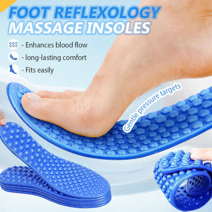 🦶✨ Palmilha de reflexologia podal com sola macia para todo o pé - para massagear o relaxamento a cada passo. Ideal para pés cansados, para uso diário ou longas caminhadas. 👣💆‍♂️