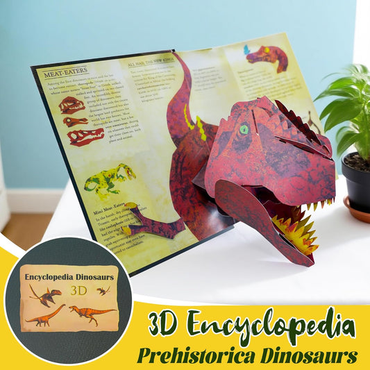 🦖Enciclopédia 3D Dinossauros Pré-históricos - Ilumine a jornada intelectual de iluminação das crianças! 📚