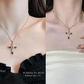 💎 50% DE DESCONTO!! ✝️ Colar colorido com pingente de cruz de strass – brilho intenso, comprimento ajustável e um visual marcante ✨