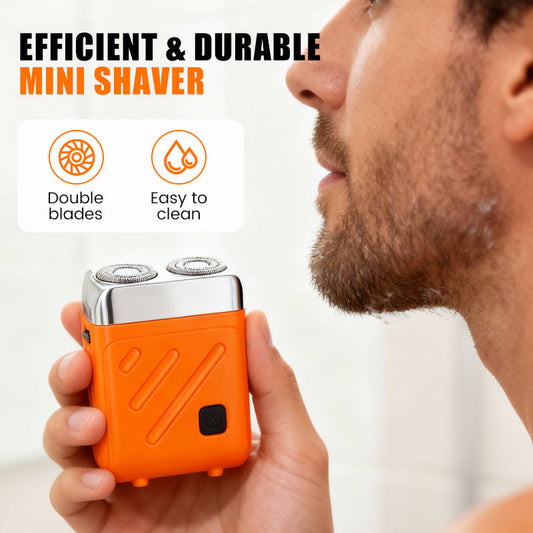 💥50% de desconto🏆Mini barbeador elétrico para homens⚡Consiga o barbear perfeito!