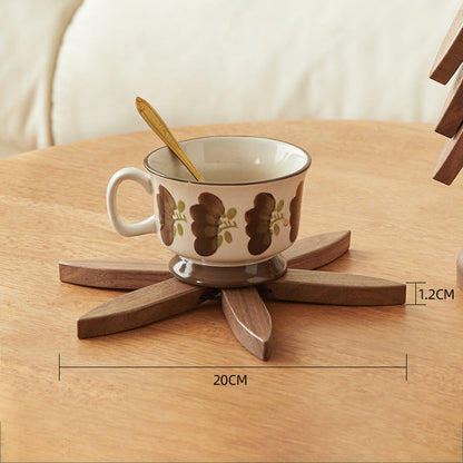 Conjunto de montanha-russa e decoração dobrável em forma de árvore de madeira natural