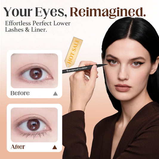 Delineador à prova d'água 2 em 1 e carimbo para cílios