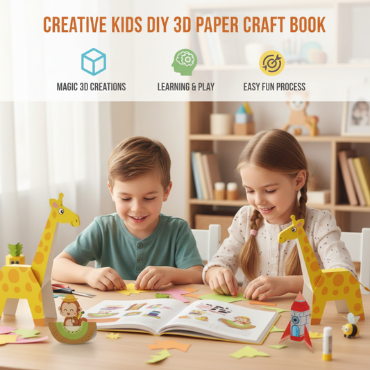 🔥Último dia da promoção por tempo limitado com 50% de desconto!🔥Livro de artesanato de papel 3D DIY para crianças criativas