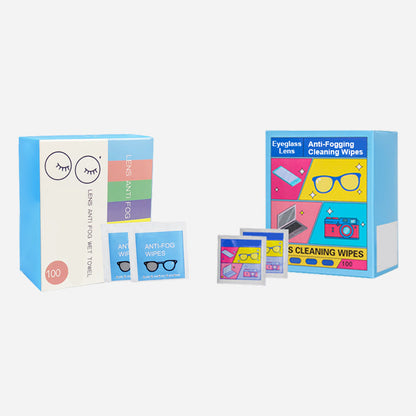 Toalhetes de limpeza antiembaçantes para lentes de óculos