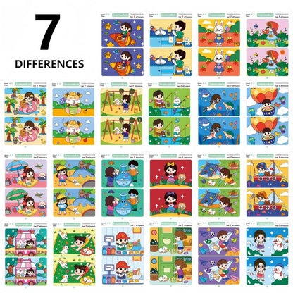 Conjunto de jogos de cartas Descubra as Diferenças para Crianças