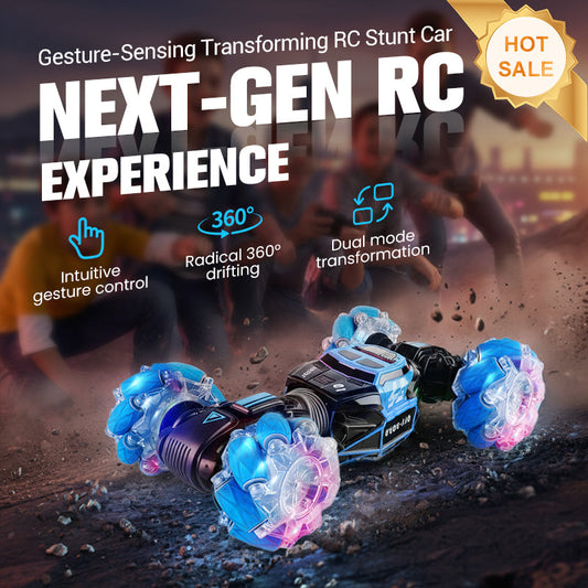 Carro acrobático RC transformador com detecção de gestos e deriva