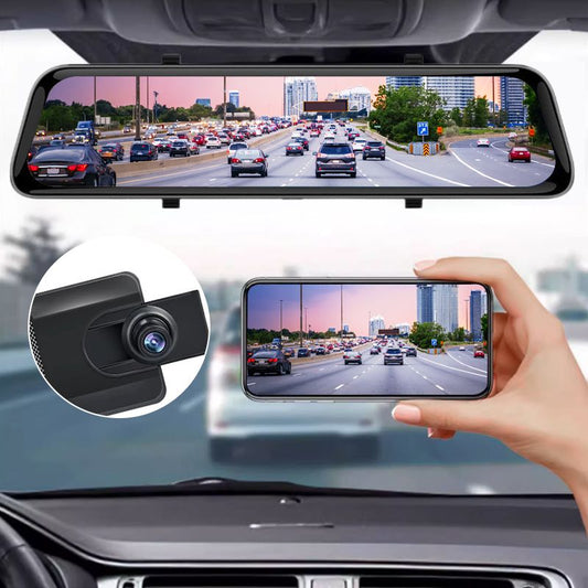 Câmera de painel com visão noturna HD frontal e traseira 12" 4K