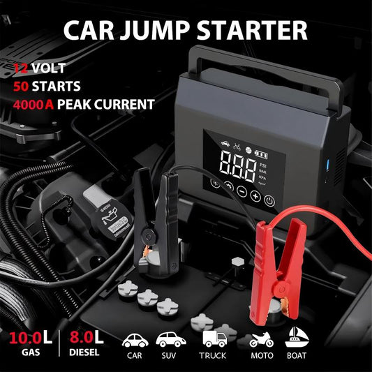 Portable Car Jump Starter with Air Compressor
