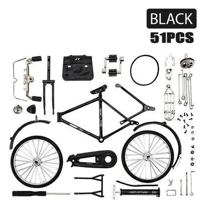 1: 10 Simulação Mini DIY Retro Modelo de Bicicleta Ornamento