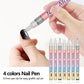 Conjunto de canetas profissionais para Nail Art com 12 cores