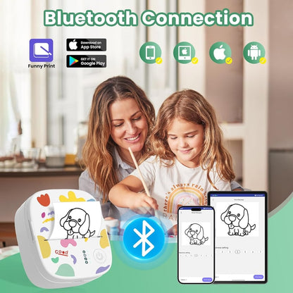 🎁 Promoção de Natal com 50% DE DESCONTO!! 🖨️ Mini impressora portátil de adesivos✨ Impressora Bluetooth portátil para bricolage e presentes🔖