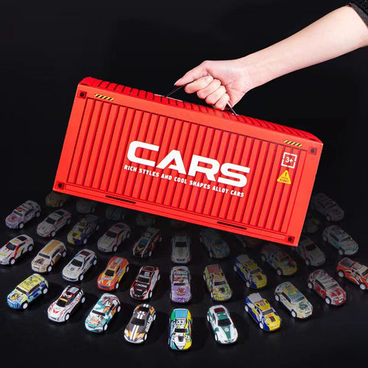 🚨 Mais de 10.000 vendidos! Evento com 50% de desconto na venda direta de 48 mini carros retráteis com conjunto de garagem embutida