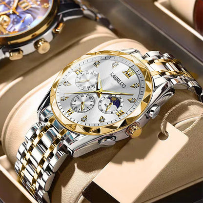 Relógio de quartzo impermeável de moda masculina