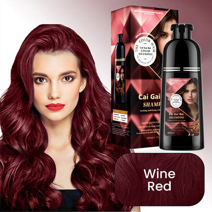 ⏳Especial por tempo limitado⏰ Shampoo de coloração de cabelo 3 em 1, extratos de plantas para cabelos vibrantes