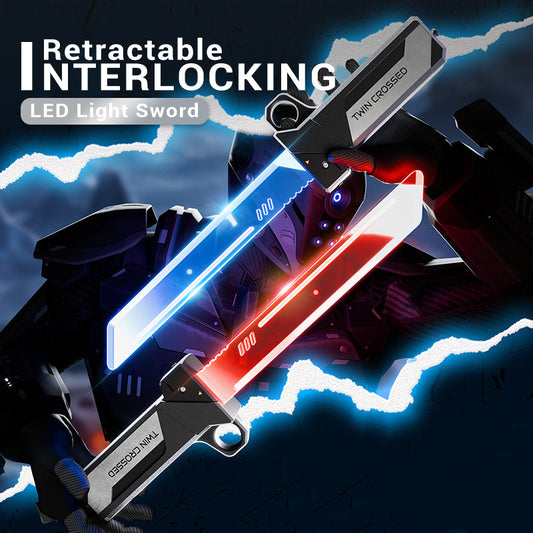 Espada de luz LED retrátil entrelaçada