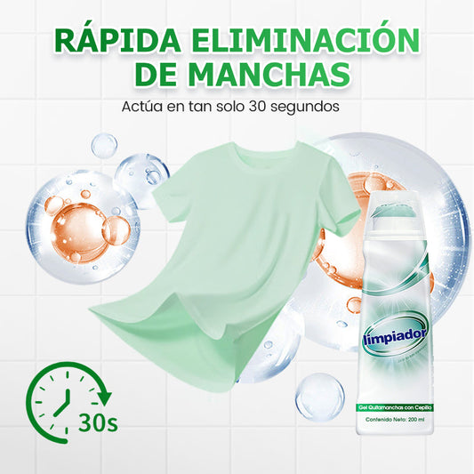 Poderoso gel removedor de manchas enzimático com pincel
