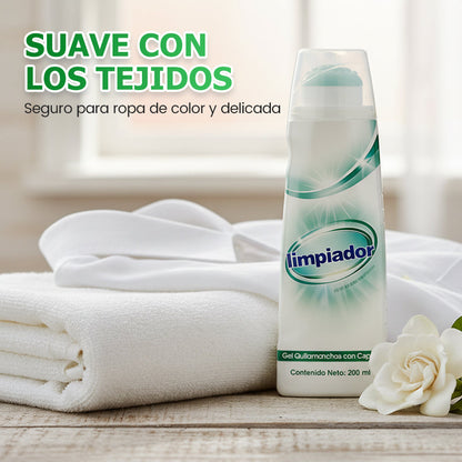 Poderoso gel removedor de manchas enzimático com pincel