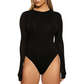 Women's Stretch Long Sleeve Crew Neck Bodysuit