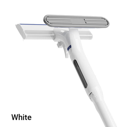 Limpador de janelas retrátil com pulverizador e recipientes de esgoto