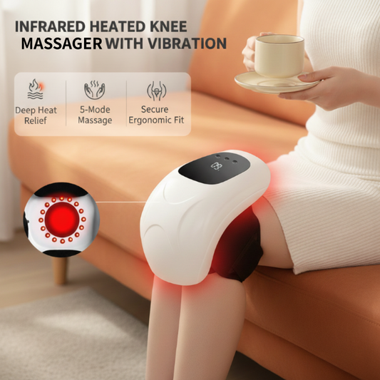 Massageador de joelho aquecido infravermelho com vibração
