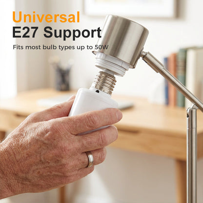 Conjunto de suporte de lâmpada E27 com controle remoto via rádio sem fio