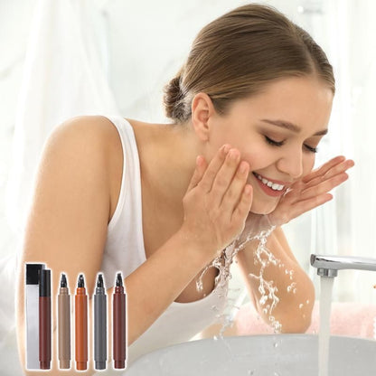 Caneta impermeável para barba e sobrancelha de quatro pontas