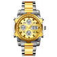 Relógio Militar Impermeável para Homens – Analógico-Digital, Aço Inoxidável e Resistente a Impactos 🛡️