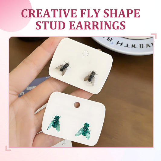 Brincos criativos em formato de mosca
