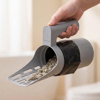 🐱 50% DE DESCONTO AGORA! ✨ Pá para Areia de Gato com Lixeira Integrada – Peneiramento Eficiente e Grande Capacidade – Essencial para a Higiene 🗑️