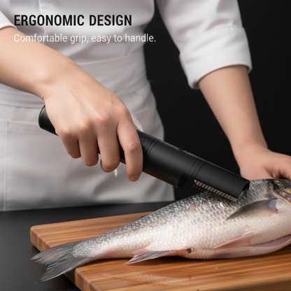 Ferramenta automática recarregável para escamação de peixes