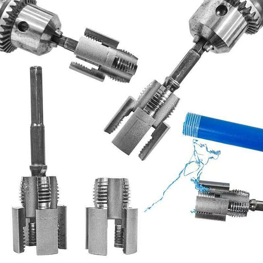 🔥Ferramenta integrada para rosqueamento interno e externo de tubos