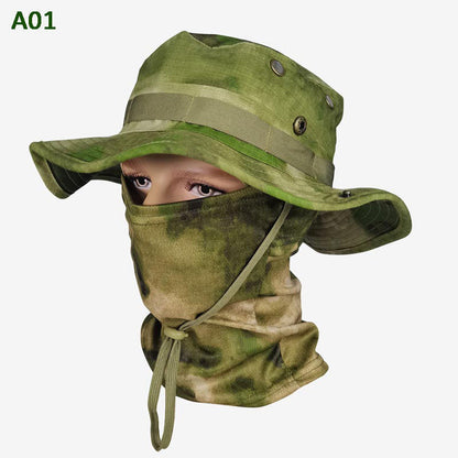 💎 50% DE DESCONTO! 💎 Chapéu de pesca camuflado 2 em 1 e máscara para pescoço – proteção UPF 50+, design destacável e respirável 🌞🎣