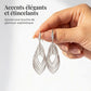 Brincos pendentes de folhas em camadas para mulheres