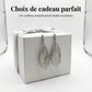 Brincos pendentes de folhas em camadas para mulheres