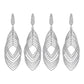 Brincos pendentes de folhas em camadas para mulheres