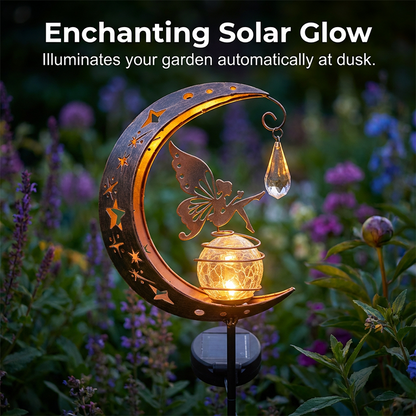⏳Exclusivo de Páscoa / Lua lunática e luz de estaca de jardim solar de fadas