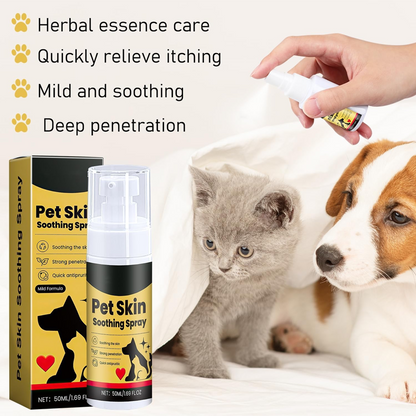 Spray calmante para pele de animais de estimação