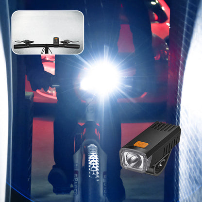 Farol de bicicleta recarregável à prova d'água LED com clipe