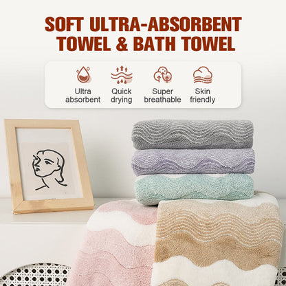 Toalha e toalha de banho premium macia e ultraabsorvente