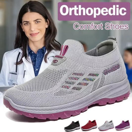 👟 50% DE DESCONTO AGORA! 🦶 Sapatos Slip-on Fly Knit – Suporte ortopédico, conforto respirável e perfeitos para usar o dia todo ✨