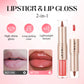Batom matte e gloss labial 2 em 1