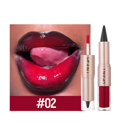 Batom matte e gloss labial 2 em 1