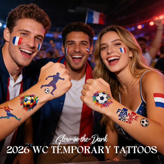 Tatuagens temporárias que brilham no escuro para a Copa do Mundo de 2026