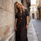 ⏰ 50% DE DESCONTO! 🌸 Vestido longo feminino com decote em V e estampa de leopardo – peça essencial para o seu verão! ☀️🐆💃